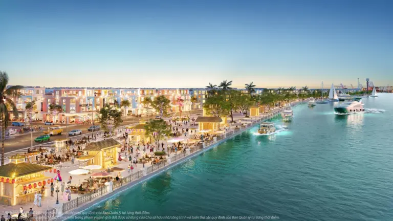 Phố đi bộ ven sông dài 3 km The Harbor Skyline Vũ Yên